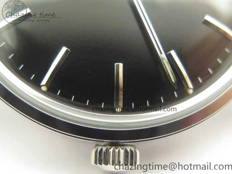 0301 EasyCare Seamaster 30 1962 SS TW Best Edition Black Dial On Leather Strap MIYOTA 8079